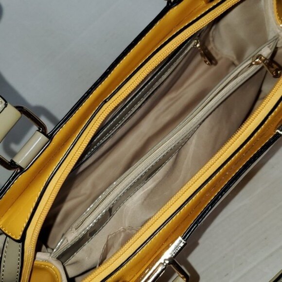 Uddini Patent Leather Satchel Handle Top Bag Shoulder Crossbody Purse Handbag - Picture 15 of 17